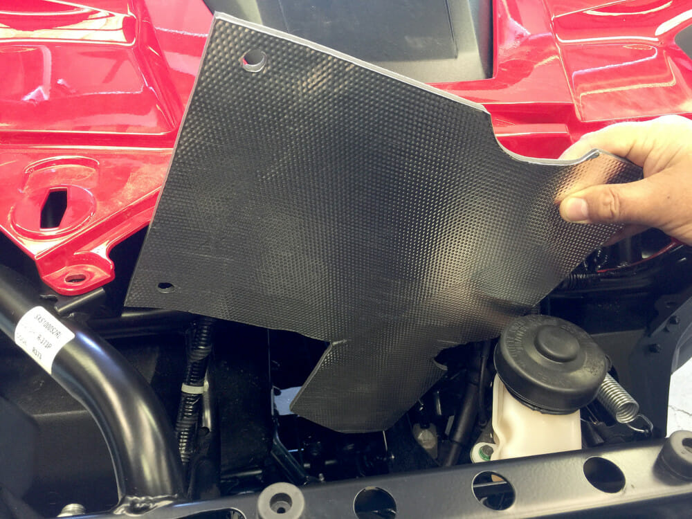 Enjoy a cooler, comfortable ride on your next powersports adventure with a new Heat Control & Dirt Deflector Kit (part # 902111) from Design Engineering Powersports.