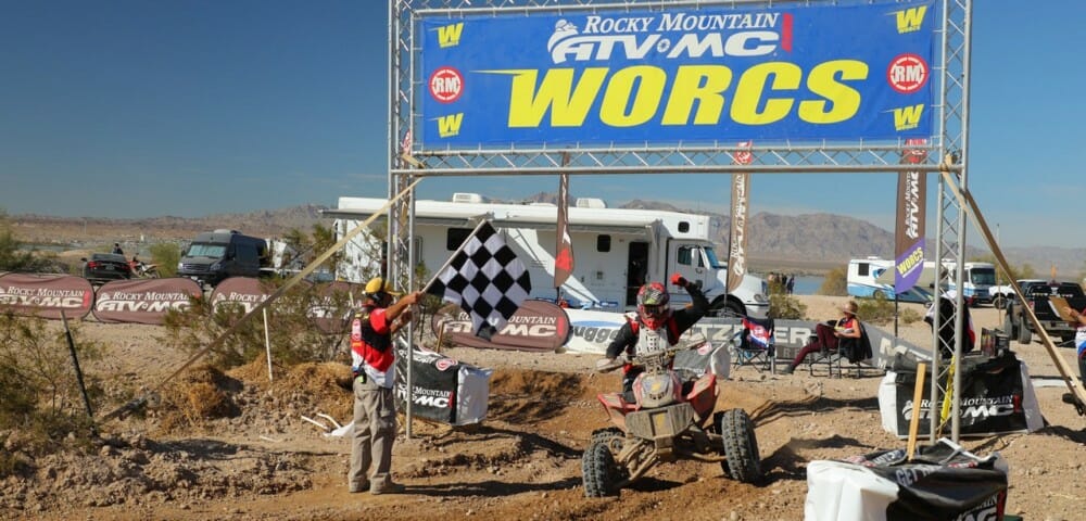 Beau Baron crosses finish line at WORCS Pro ATV Round Nine