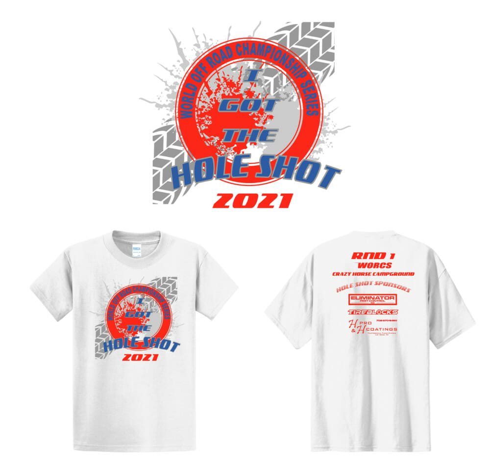 WORCS 2021 Eliminator Pro-Am ATV Holeshot Championship T-shirt