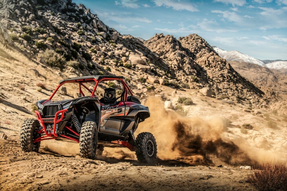 2021 Kawasaki Teryx KRX 1000 eS at speed