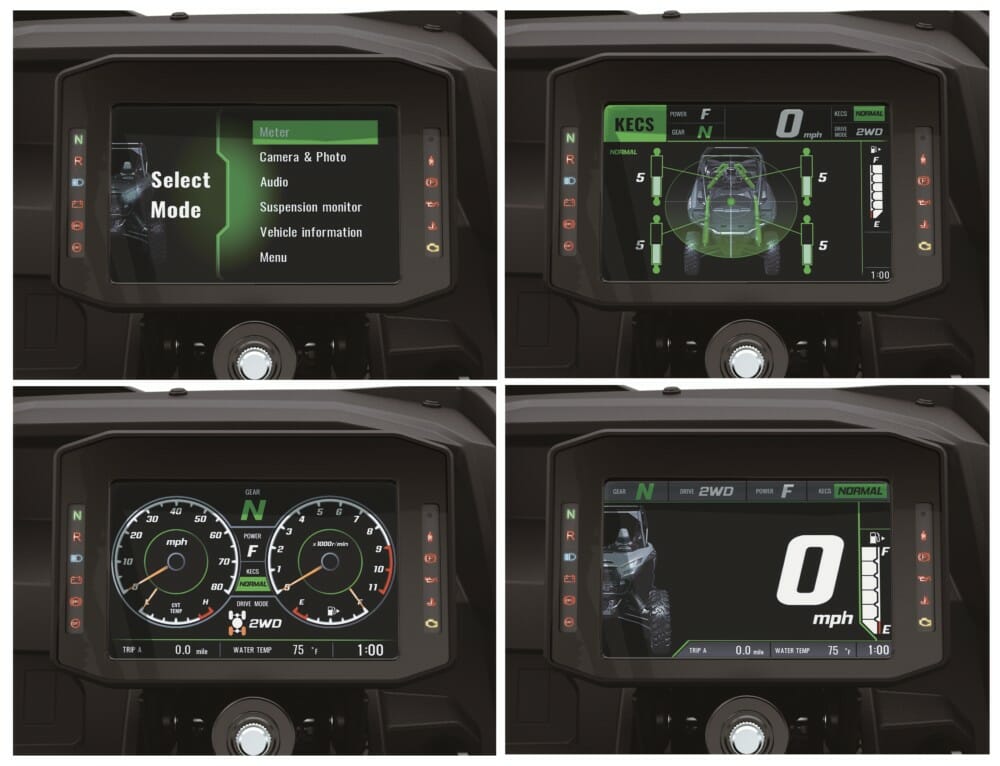 2021 Kawasaki Teryx KRX 1000 eS display screenshots