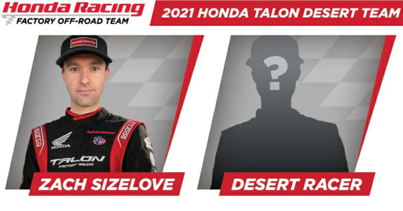 Honda Announces 2021 Off-Road Racing Team